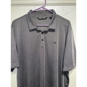 Travis Mathew Shirt Mens 2XL Short‎ Sleeve Outdoors Polo Lightweight Gray Golf